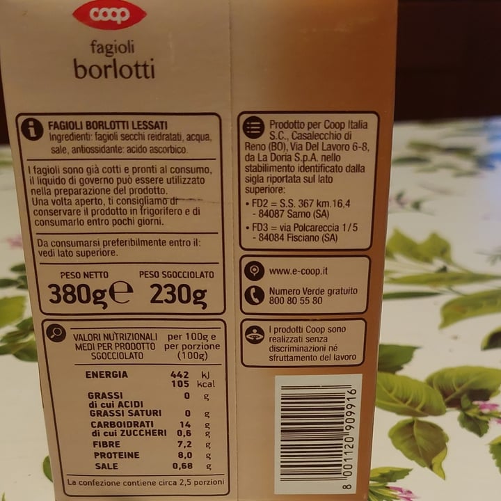 review photo of coop fagioli borlotti shared by @laurac62 on 22 Aug 2022 - review