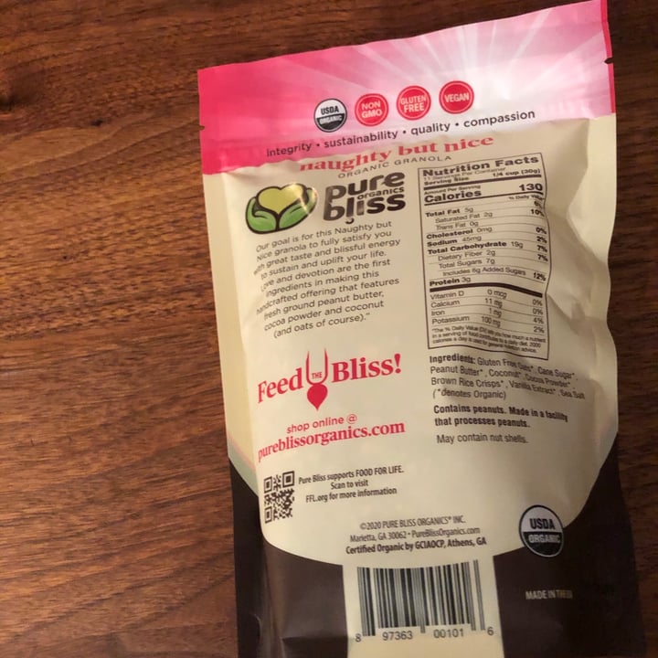 review photo of Pure Bliss Naughty But Nice Granola shared by @angies on 24 Apr 2021 - review