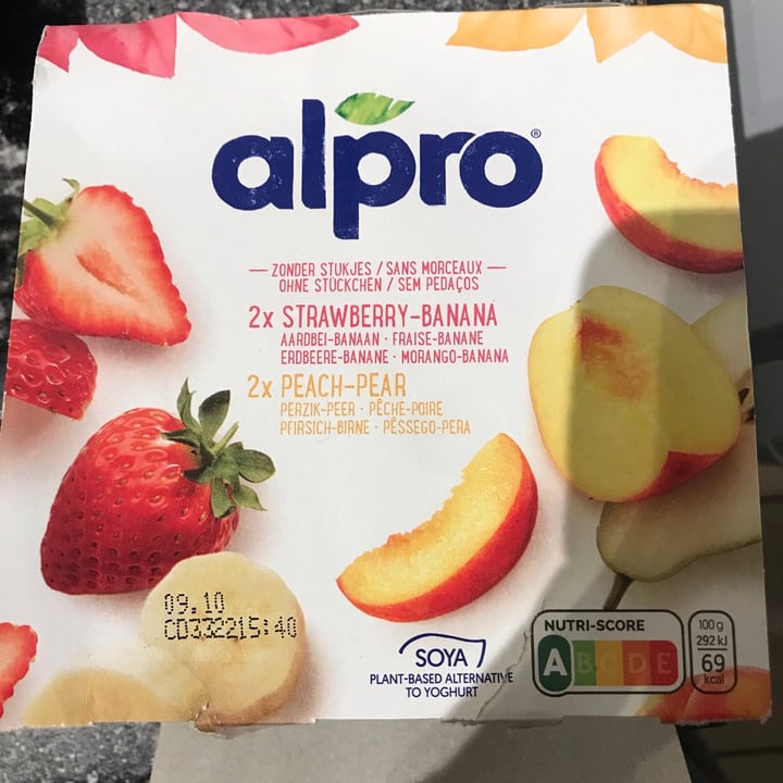 photo of Alpro 2X Strawberry & Banana 2X Peach & Pear Yogurt shared by @faust on  03 Oct 2021 - review