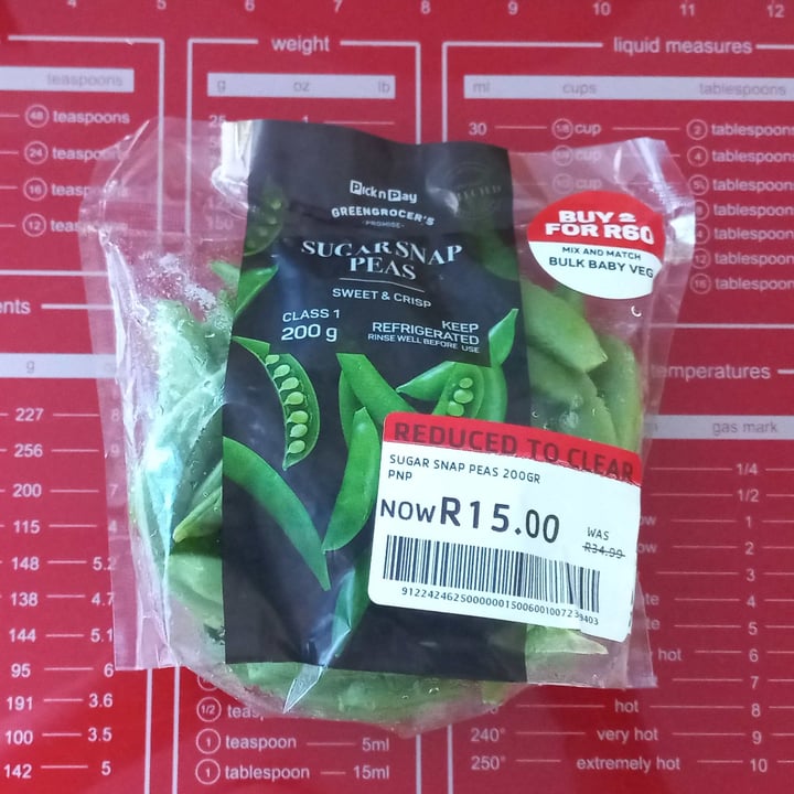 photo of Pick n Pay Sugar snap peas shared by @bl on  06 Nov 2021 - review