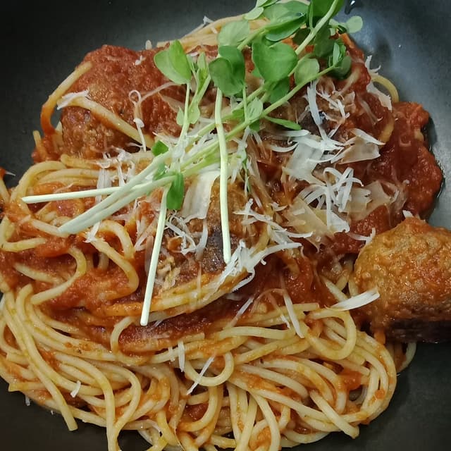 菜肴“Spaghetti Meatballs”的照片