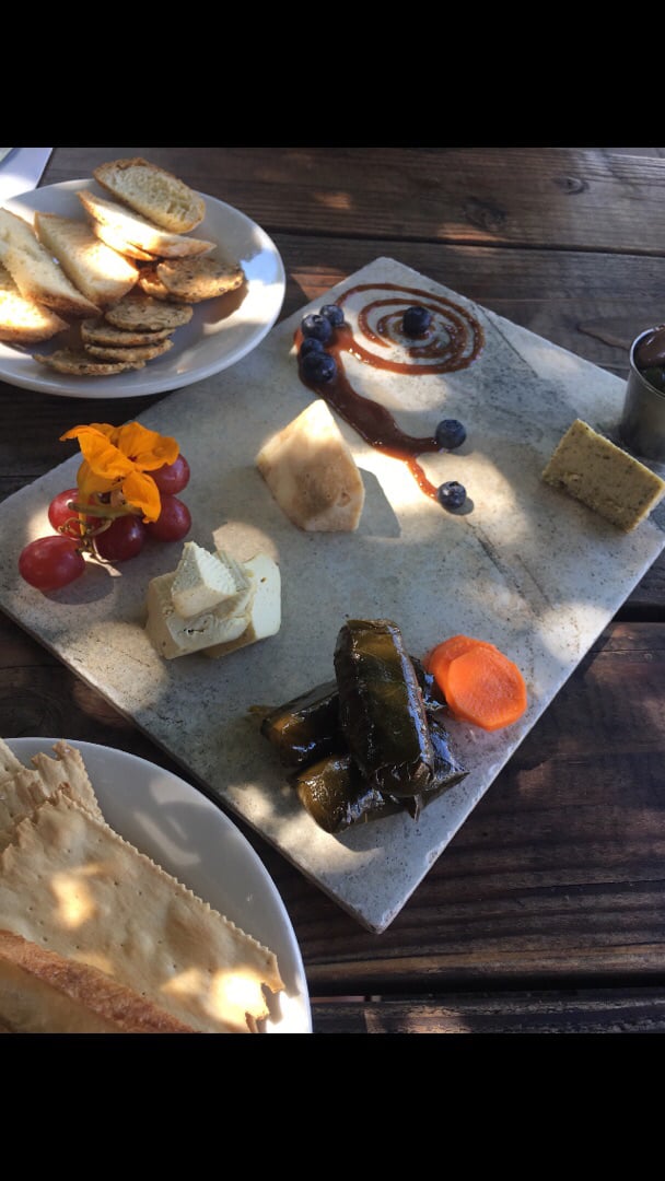 review photo of Vtopia All Vegan Restaurant & Cheese Shop Cheese platter and grilled Mac N Cheez sandwich shared by @plantbasedlisa on 04 Dec 2019 - review