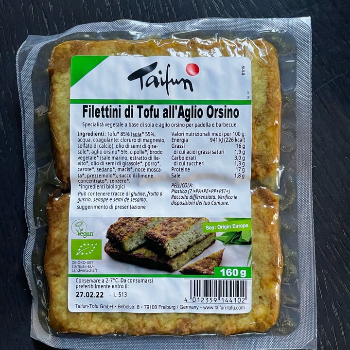 review photo of Taifun Filettini di Tofu all'Aglio Orsino shared by @michii97 on 16 Mar 2022 - review