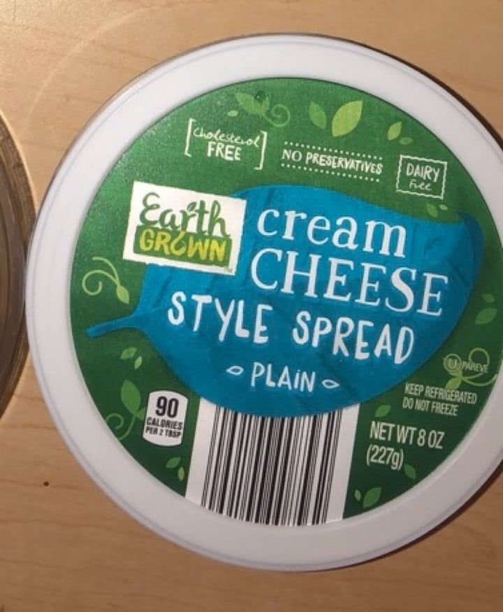 photo of Earth Grown Cream Cheese Style Spread Plain shared by @jkoury on  16 Oct 2019 - review