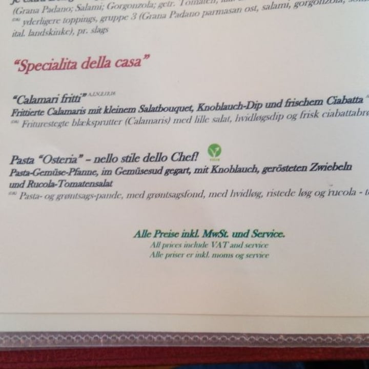 review photo of Restaurant Osteria Pasta "Osteria" - nello stile dello Chef! shared by @veganer on 20 May 2021 - review