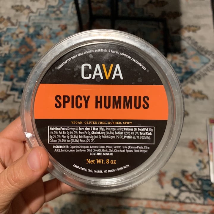 photo of Cava Spicy Hummus shared by @angelicabiancaa on  23 Apr 2021 - review