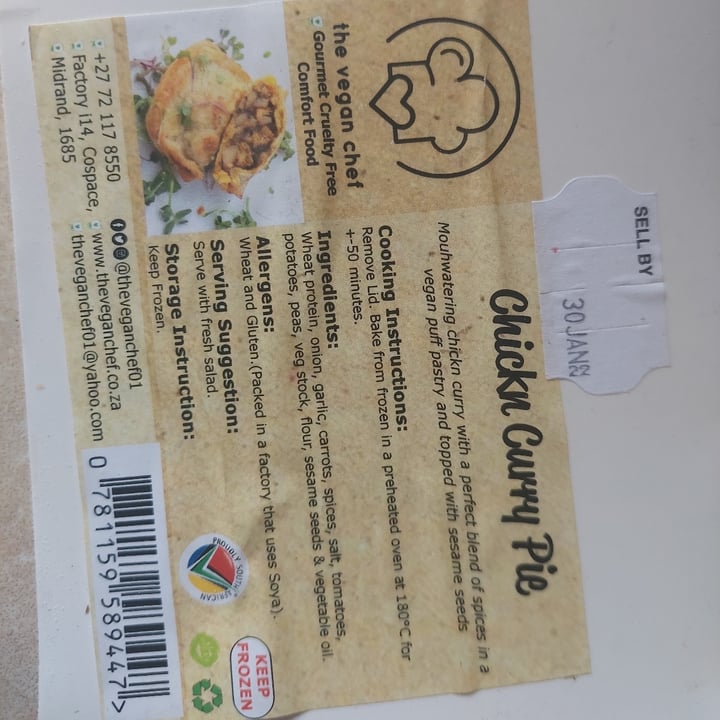 review photo of The Vegan Chef Chickn curry pie shared by @lianapapa on 13 Oct 2021 - review