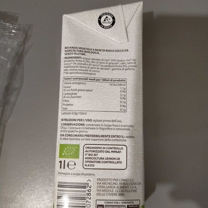 review photo of Conad Bio Bevanda di riso e cocco biologica shared by @m4nfr3 on 22 May 2022 - review