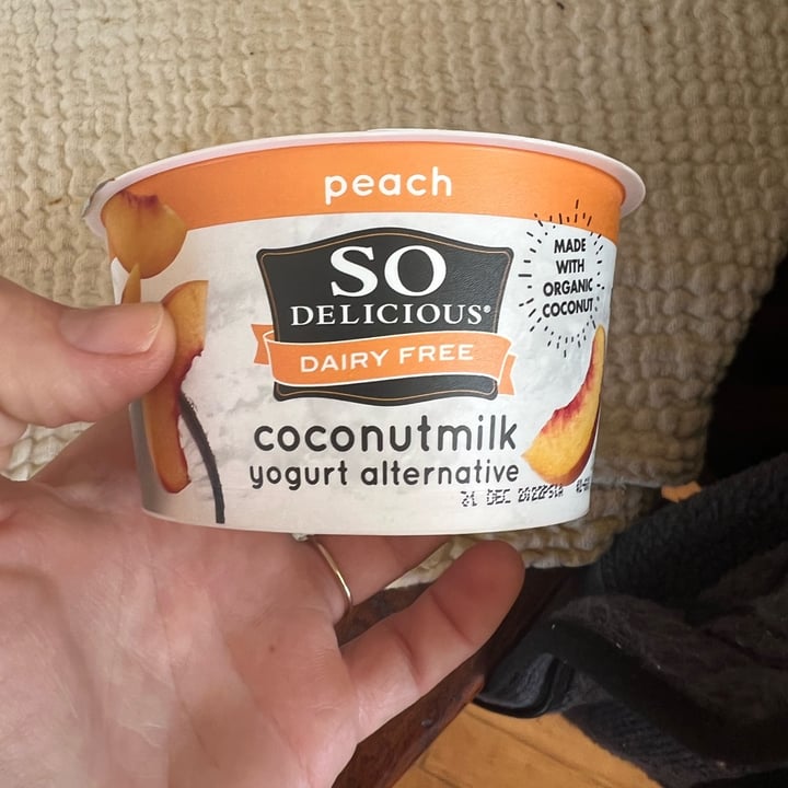 photo of So Delicious nondairy peach yogurt shared by @annielufkin on  03 Nov 2022 - review