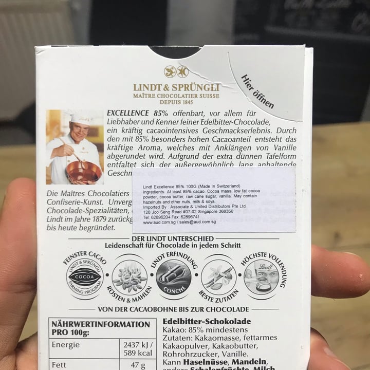 photo of Lindt Excellence 85% Cocoa Dark shared by @david- on  14 Feb 2021 - review
