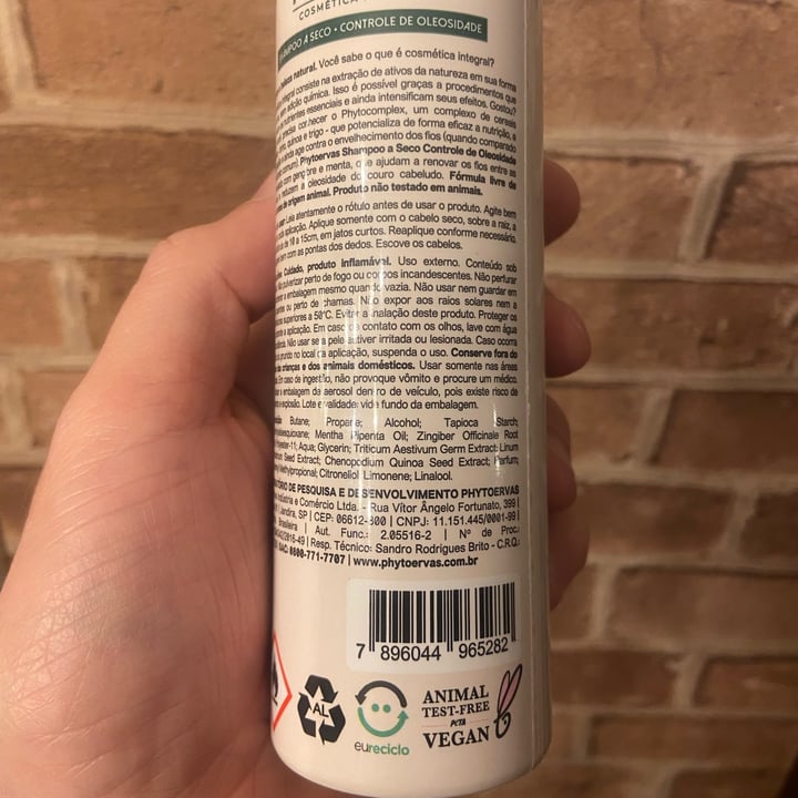 photo of Phytoervas shampoo a seco shared by @renanms on  23 Oct 2022 - review