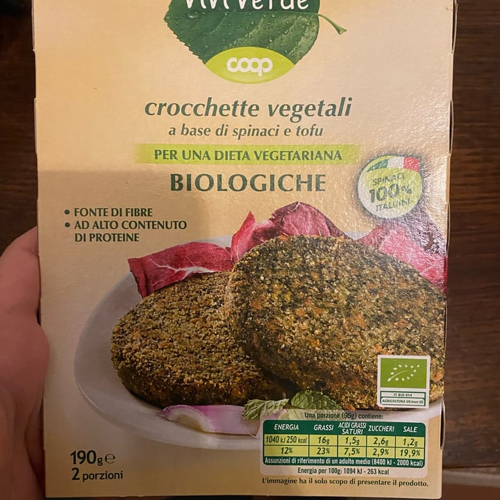 review photo of Vivi Verde Coop Crocchette Vegetali A Base Di Spinaci E Tofu shared by @cofiasocco on 05 Dec 2022 - review
