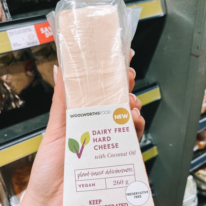 photo of Woolworths Food Dairy free hard cheese shared by @abiteofvegan on  20 Jun 2021 - review