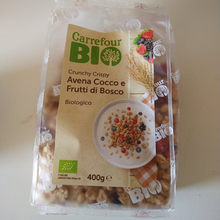 photo of Carrefour Bio Crunchy crispy Avena Cocco e frutti Di Bosco shared by @brin on  03 Apr 2022 - review