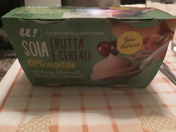 photo of U! Yogurt Soia Frutta e Cereali shared by @alessio520 on  17 Apr 2020 - review