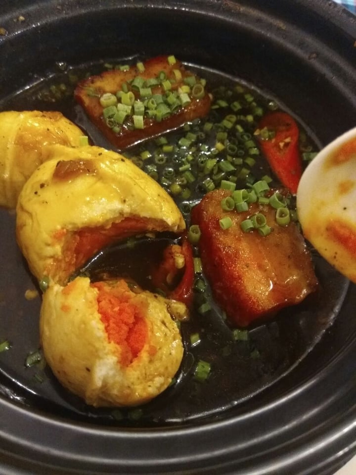 review photo of Nhà hàng Chay Sen Vegan egg with vegetarian pork shared by @petitcharle on 14 Nov 2018 - review