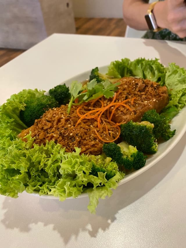 Foto do prato “Soy Floss Tofu”