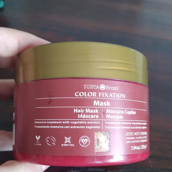 photo of Creme Coloração Henna Surya Color Fixation mask shared by @carolfc on  30 Apr 2022 - review