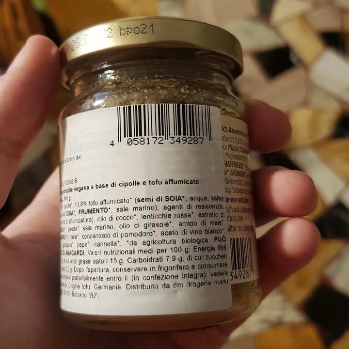 review photo of dmBio Patè di Cipolla e Tofu Affumicato shared by @elemino on 07 Jul 2022 - review