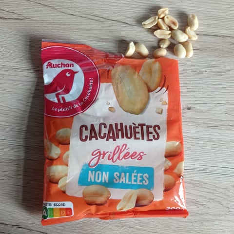 AUCHAN Cacahuètes grillées en coque non salées 1kg pas cher 