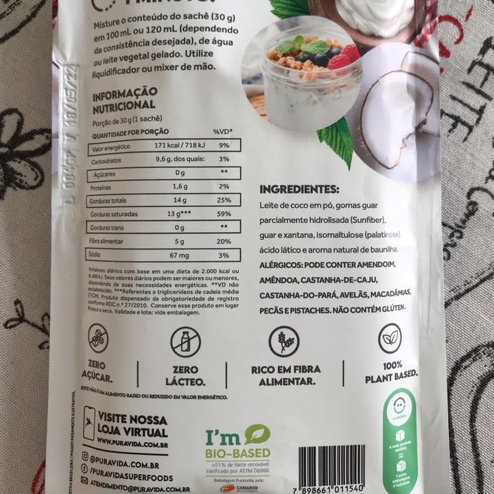 photo of puravida iogurte de coco shared by @emiliaaguiar on  13 May 2022 - review