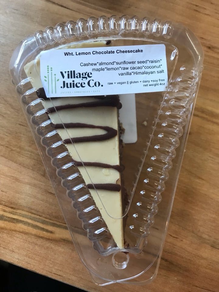 review photo of Village Juice Co. - Stratford White Lemon Chocolate Cheesecake shared by @mackimo on 09 Feb 2020 - review