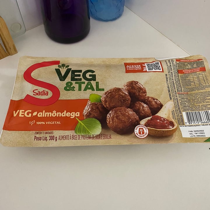 review photo of Sadia Veg Almondegas shared by @raicaldato on 27 Sep 2022 - review
