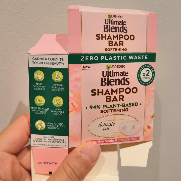 review photo of Garnier Ultimate blends shampoo bar delicate oat shared by @ilariag on 11 Jul 2022 - review