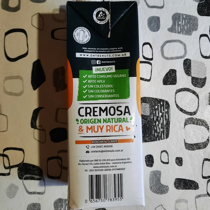 review photo of EntreNuts Bebida de Maní Natural Sin Azúcar shared by @chuny on 12 Jul 2022 - review