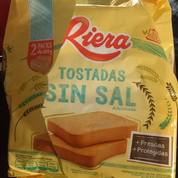 photo of Riera Tostadas Sin Sal shared by @belveg on  06 Oct 2020 - review