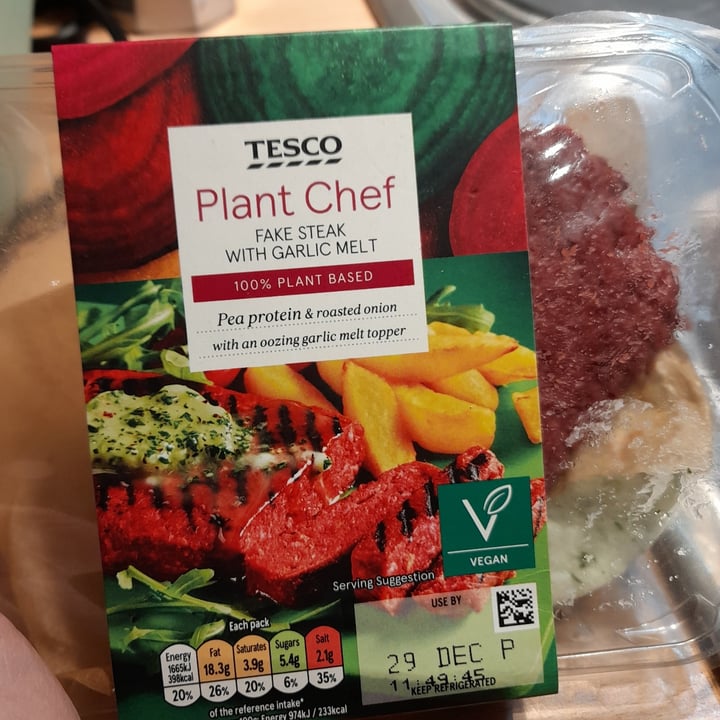 photo of Tesco Plant Chef Fake Steak With Garlic Butter shared by @carolinecherie on  26 Dec 2021 - review