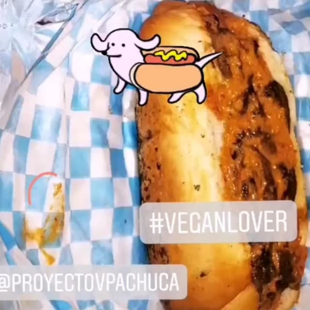菜肴“Hot Dog Con Champis”的照片