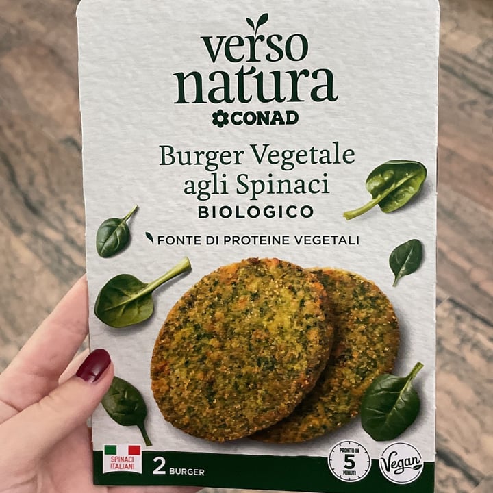 photo of Verso Natura Conad Veg Burger vegetale agli spinaci biologico shared by @msr95 on  19 Oct 2022 - review