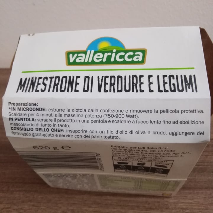 photo of Vallericca Minestrone Di Verdure E Legumi shared by @francescovegan on  06 Dec 2022 - review