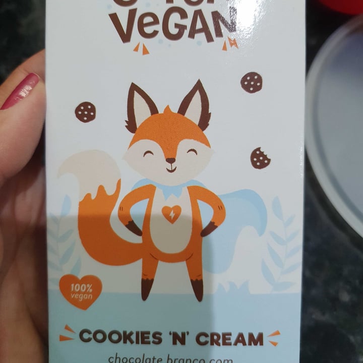 photo of Super Vegan Barra de Chocolate - Cookies 'N' Cream 95g shared by @primoura on  13 Dec 2022 - review