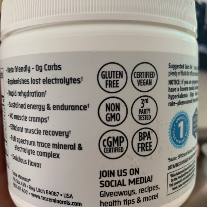photo of Trace Minerals Keto electrolyte powder shared by @rk0112 on  08 Sep 2021 - review