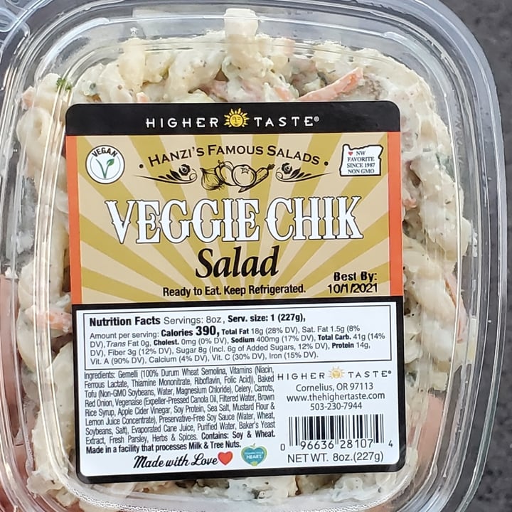 photo of Higher Taste Chik salad shared by @brtjohns on  27 Sep 2021 - review