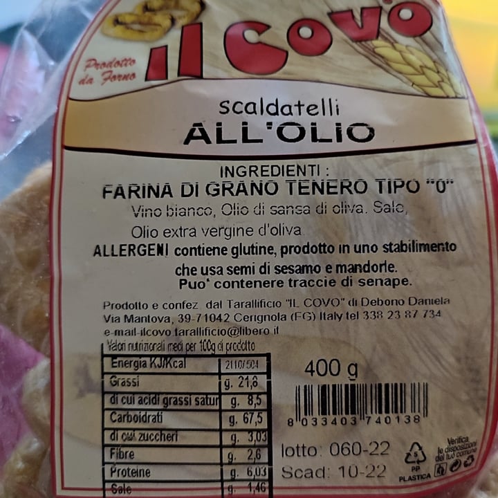 photo of il covo Scaldatelli All'olio shared by @ppiera on  27 Mar 2022 - review