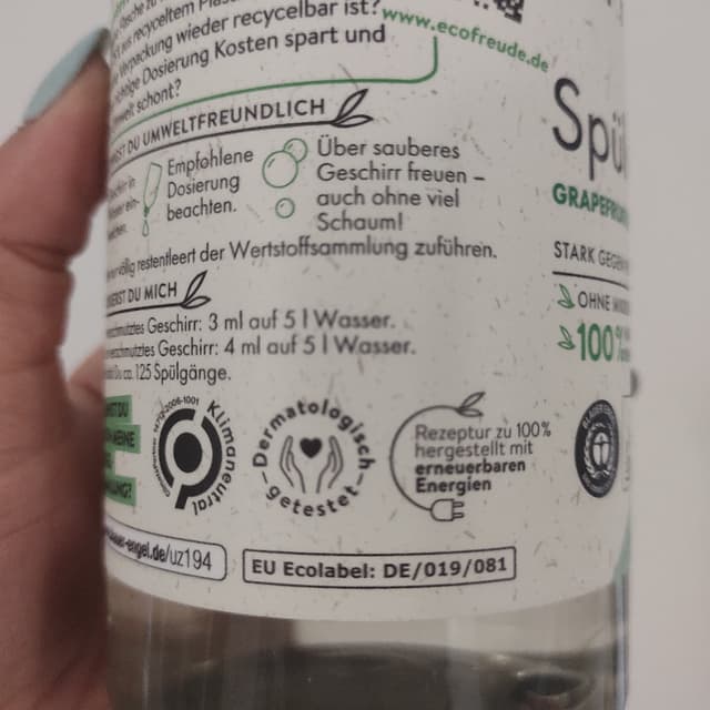 Bio-D Spülmittel Hypoallergen & Vegan – 2 X 750 Ml, Sicher Für Klärgruben Und Empfindliche Haut