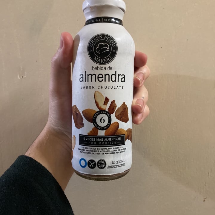 photo of Green Food Makers Leche de Almendras con Chocolate 330ml shared by @valentinaenecoiz on  21 May 2021 - review