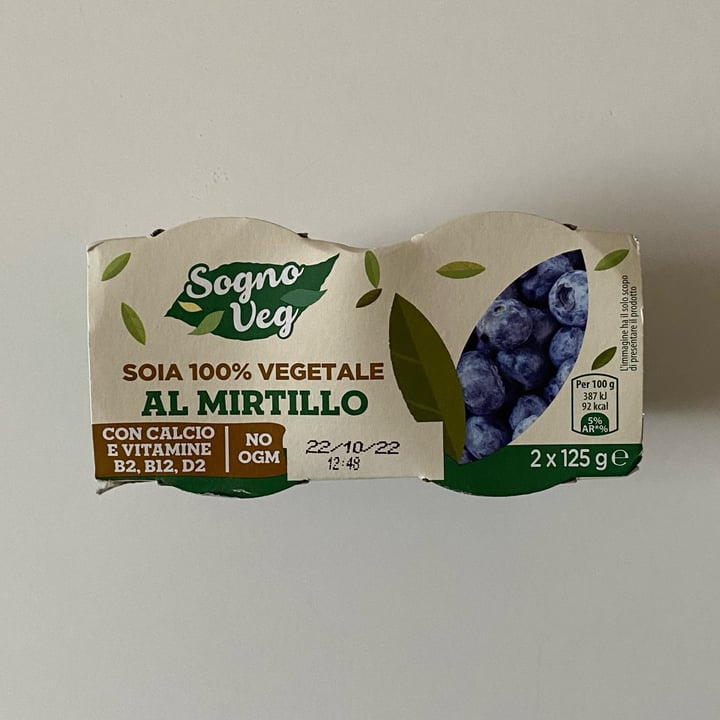 photo of Sogno veg Soia 100% vegetale al mirtillo shared by @vegmaddy on  20 Sep 2022 - review