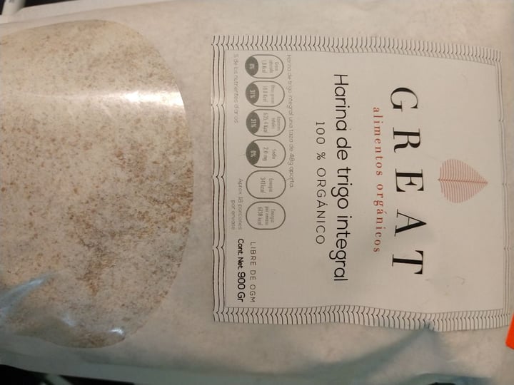 review photo of Gr'eat Harina de trigo integral shared by @betyval on 07 Mar 2020 - review