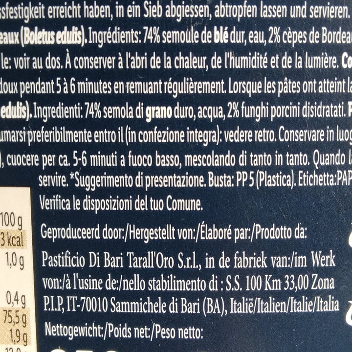 review photo of Italiamo Farfalle ai funghi porcini shared by @giuliacarosio on 02 Nov 2022 - review