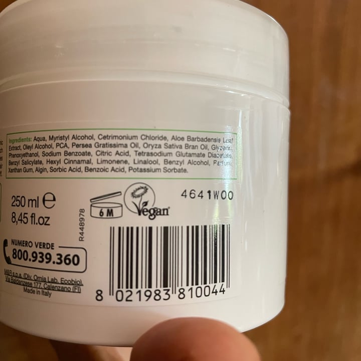 photo of Omia Laboratoires Maschera per capelli all’aloe vera shared by @ariadne on  06 Jul 2022 - review