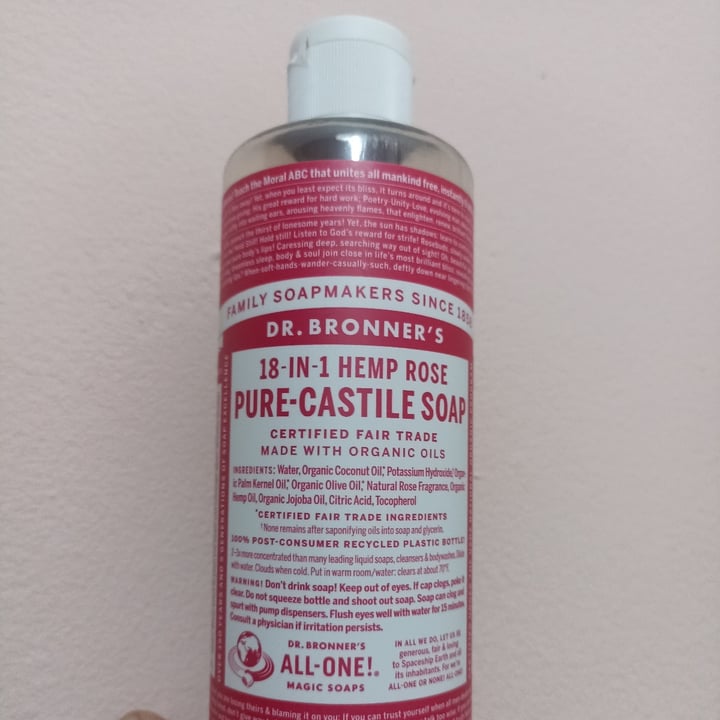 photo of Dr. Bronner's 18 in 1 Hemp Rose Pure-Castile Soap shared by @lizziemdc on  23 Sep 2022 - review