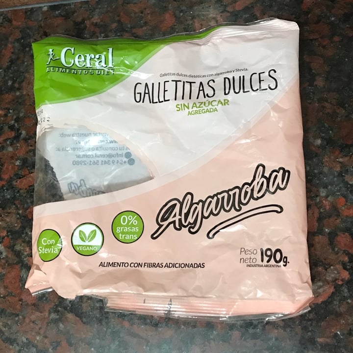 photo of Ceral Alimentos Diet galletitas dulces dieteticas con algarroba y stevia shared by @chocoamargo on  28 Oct 2022 - review