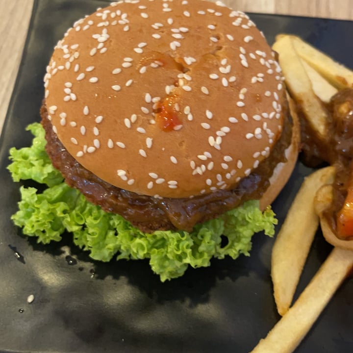 photo of GreenDot - NEX Black Pepper Soya Burger with Fries shared by @ginelletok on  31 Jul 2021 - review