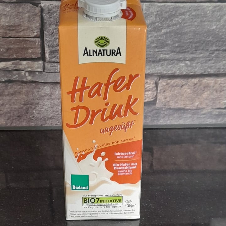 photo of Alnatura Haferdrink ungesüsst shared by @sbirurossa on  21 Jun 2022 - review