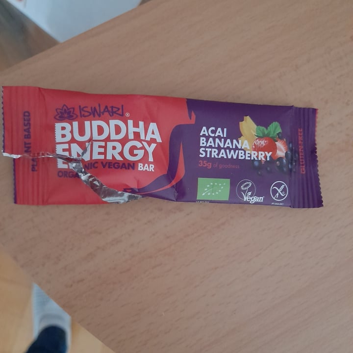 review photo of Iswari Buddha Energy Bar Acai Strawberry Banana shared by @annaveglover on 24 May 2022 - review