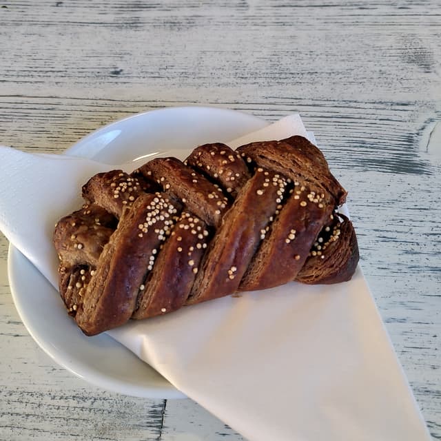 「Treccia marroni e gianduia」の料理の写真